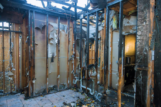 Professional Fire Damage Removal technician working in Apex, NC